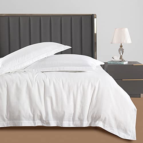 VEJESIME King Size Cotton Duvet Cover Set with 3-Sided Zipper - Simple & Easy Bed Makeover