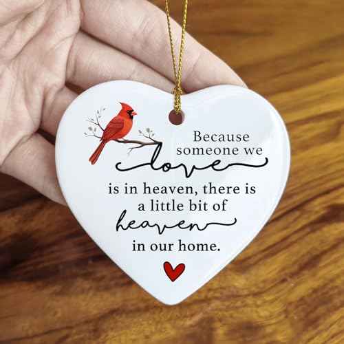 Because Someone We Love is in Heaven Ornament, Memorial Gifts, Cardinal Ornament, Cardinal Christmas Tree Hanging, Sympathy Gift