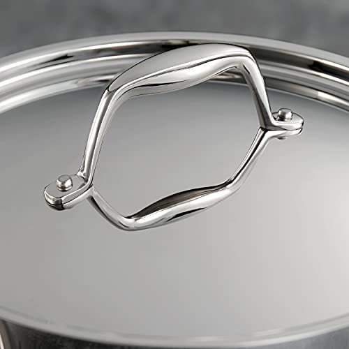 Sauce Pan 1.5 Quart - Tri-Ply Clad Stainless Steel with Lid & Handles