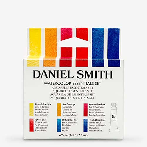 Watercolor Set - 6 Tubes, 5ml, Essentials Introductory Pack, Blue Yellow