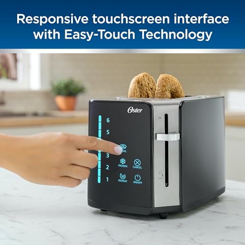 Oster 2-Slice Touchscreen Toaster with Digital Timer & 6 Shade Settings