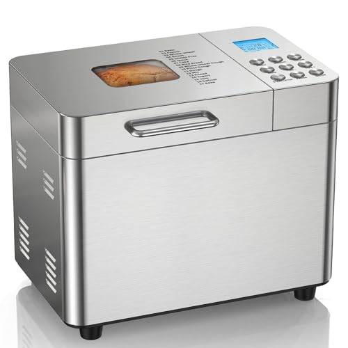 17-in-1 Stainless Steel Bread Maker 2LB Capacity - 15.35 x 12.01 x 13.78 Inches
