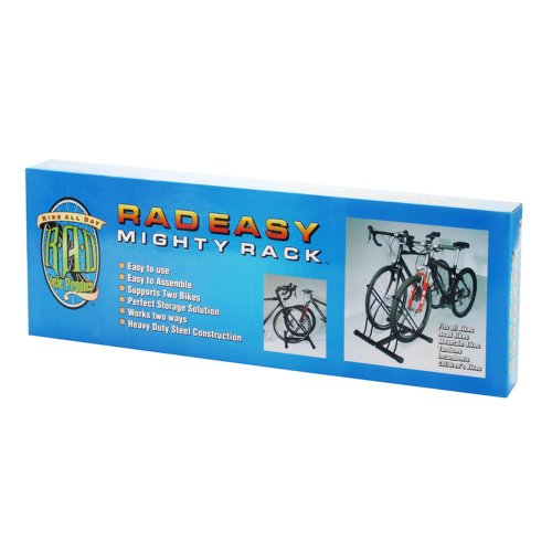 RAD Cycle Dual Bike Rack for Indoor/Outdoor Use – Fits Mountain, Road, Kid’s Bikes – Two Bike Stand, Steel Tire Storage Solution