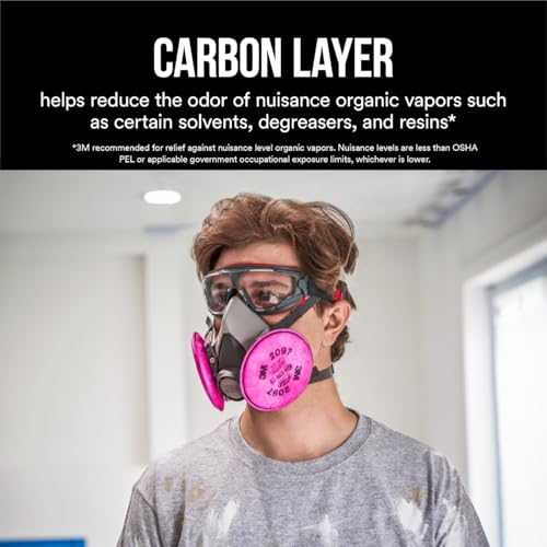 3M P100 Respirator Mask for Mold Lead Paint Removal - Medium, Pack of 1
