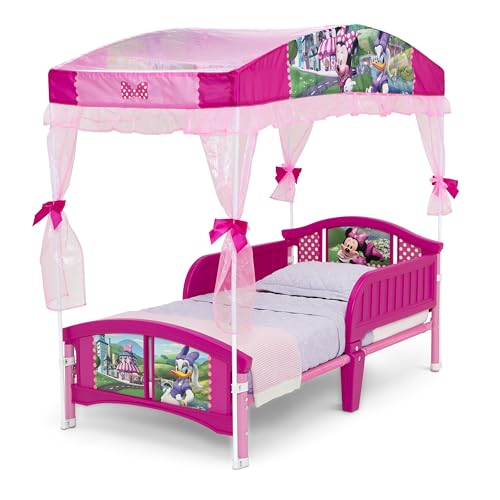 Toddler Bed with Canopy - Minnie Mouse Kids Bed for Ages 15 Months+