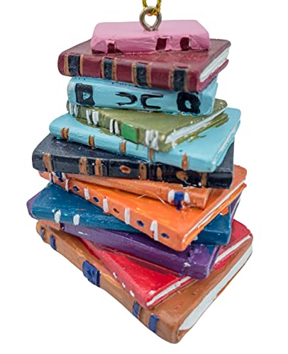 Christmas Book Stack Ornament - Teacher & Book Lover Holiday Decor