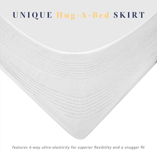 White King Size Breathable Cotton Mattress Topper with Deep Elastic Pocket & Plush Filling