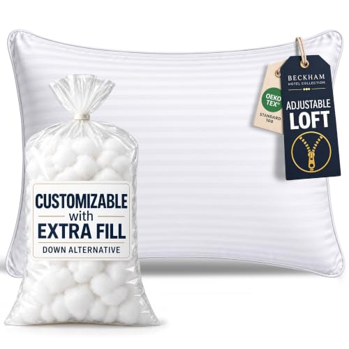 Adjustable Queen Bed Pillow with Down Alternative Fill Set - Queen, 1