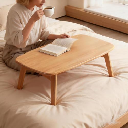 Multi-Purpose Japanese Floor Coffee Table Bamboo Folding Desk for Laptop, Tea & Meditation