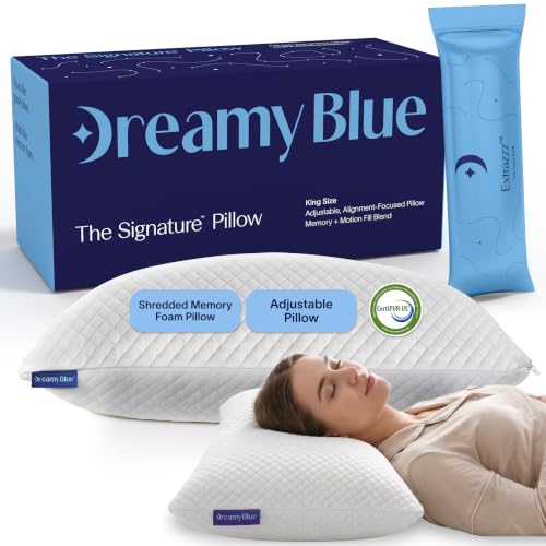 DreamyBlue Signature Adjustable Queen Memory Foam Pillow - Pack of 1