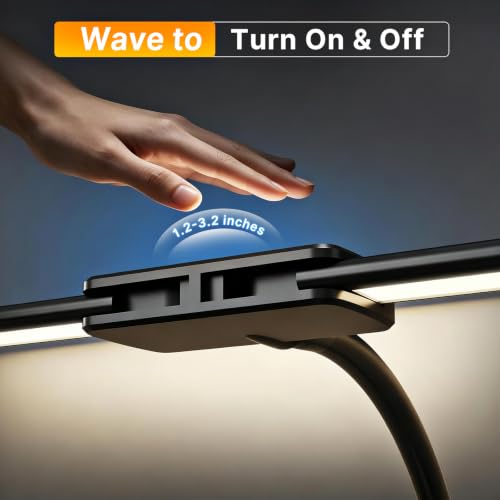 Syrinx LED Desk Lamp Black - 18W Dual Head Architect Light with Touchless Control