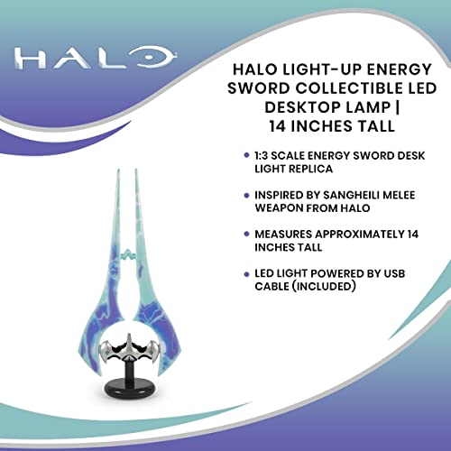 Halo Energy Sword LED Desk Lamp - 14-Inch Collectible Home Decor
