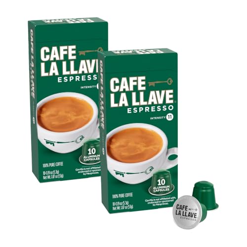 Latin Style Espresso Pods Dark Roast Pack of 2 - 80 Count Compatible with Nespresso