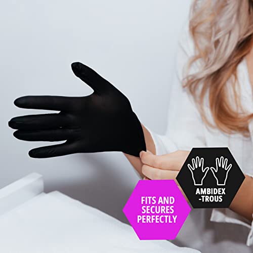 MED PRIDE Black Nitrile Gloves - 4 Mil Powder-Free, Medium, 1000-Count Variation of THIS listing