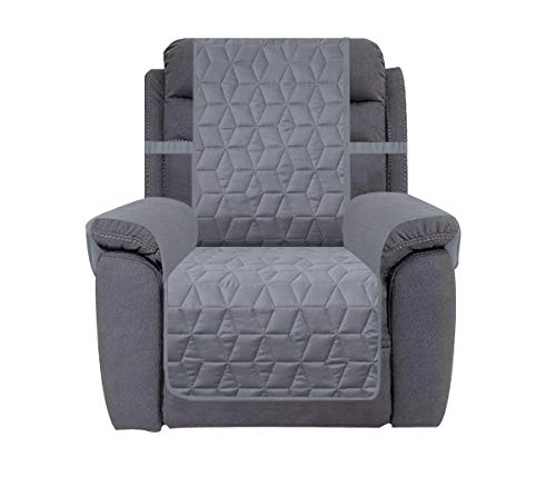 Ameritex Waterproof Recliner Cover Light Grey 23" Non-Slip Furniture Protector