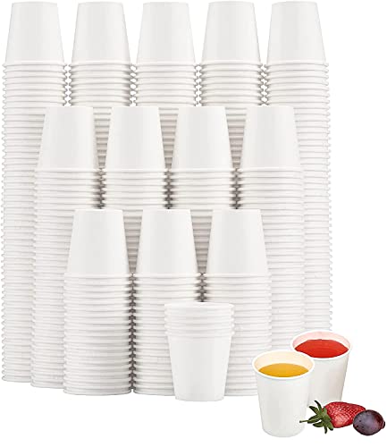 SIUQ 1200 Pack 3 oz Disposable Paper Cups - Small Mouthwash & Drink Cups