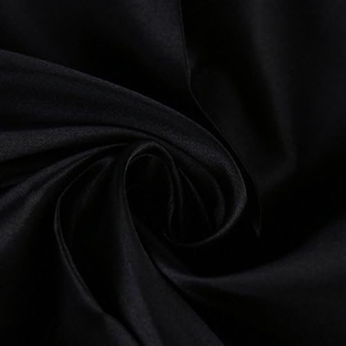 50 Black Satin Chair Sashes by [Brand Name] - Elegant 7x108 Inch Ribbons for Weddings & Parties