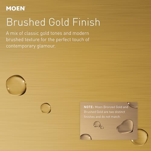 Brushed Gold Bathroom Towel Ring - Wall Mounted Hand Towel Holder