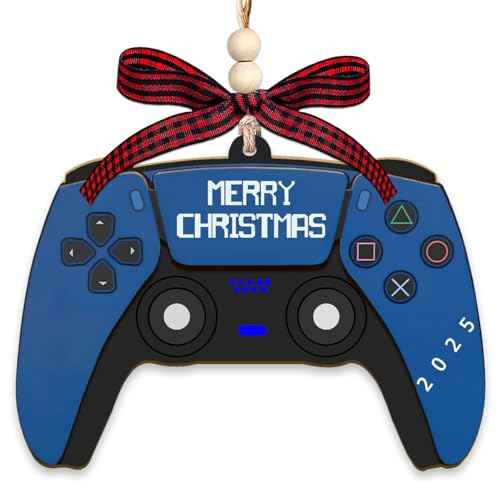 Gaming Christmas Ornaments 2025, Gamer Ornament for Christmas Tree, Wooden Video Game Controller Ornament, Unique Christmas Ornaments for Kids Teens
