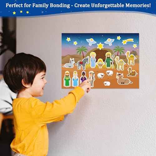 Nativity Sticker Advent Calendar for Kids Christmas Advent Calendar Religious Christian Advent Calendars Christmas Countdown Calendar Decor Nativity Scene Advent Calendar for Kids Gifts