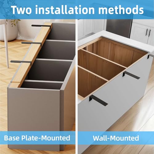 L Shape 10 Inch Heavy Duty Countertop Support Bracket Set - Hidden Metal Shelving Support