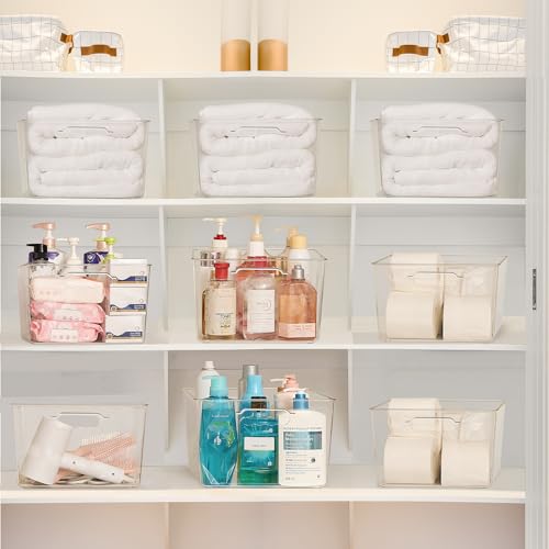 Vtopmart 10 Pack Extra Large 11x11 Clear Storage Bins - Cube Organizer