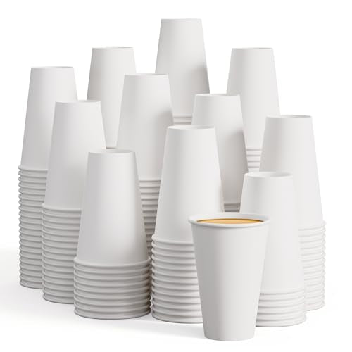 LITOPAK 210 Pack 16 oz Paper Cups, White Disposable Coffee Cups