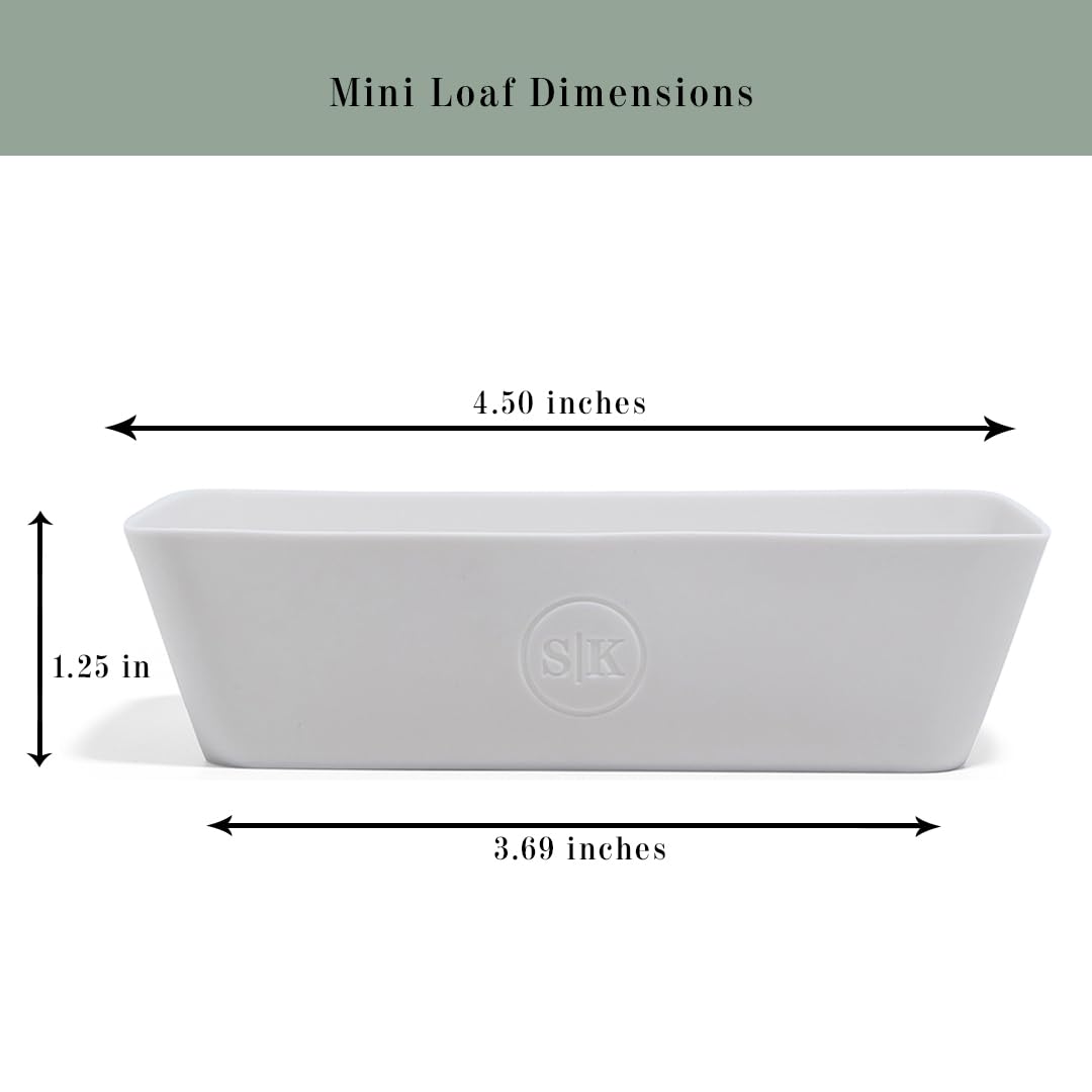 The Silicone Kitchen Silicone Individual Mini Loaf Pans - Reusable, Non-Toxic, BPA Free, Dishwasher Safe, Bento Box Accessories (12 Pack, Pink, Gray, Blue)