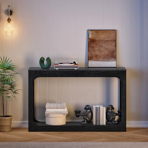 CHOEZON Black Console Table 47.2 inches Minimalist Entryway & Living Room Decor