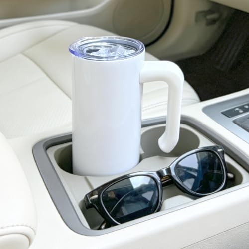 20oz Sublimation Skinny Tumbler Set with Handle & Straw - Stainless Steel Double Wall Insulated Bulk Pack