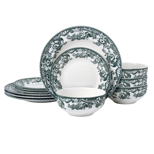 Joseph Sedgh Collection Montana Chip-Resistant Porcelain Dinnerware Set 12-Piece