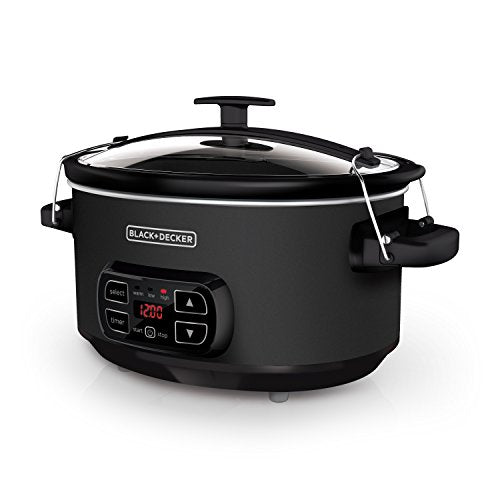 Black+Decker 7-Quart Chalkboard Slow Cooker - Standard Model with Lid Holder and 3 Settings