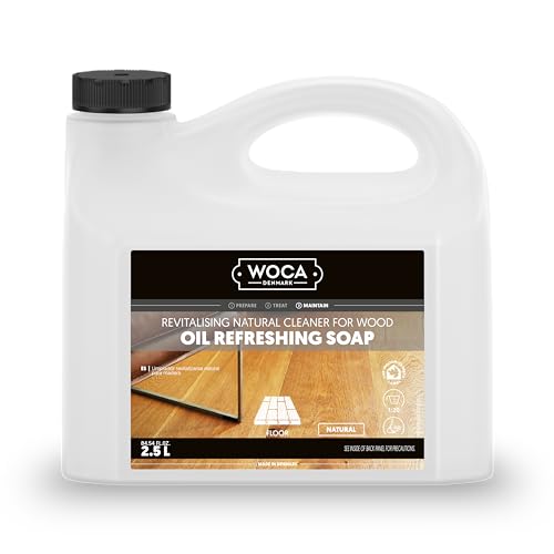 WOCA Oil Refreshing Soap Natural 2.5L Oil Cleaner for Hardwood Floors & Furniture - Pack of 1