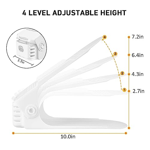 Shoe Slots Organizer 36 Pack - Space Saver 50%,Adjustable Thickening