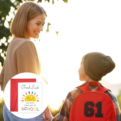 First Day of School Greeting Card for Kids - Good Luck on Your First Day