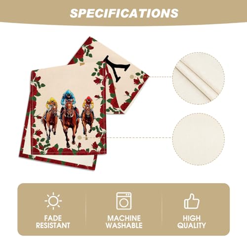 Artoid Mode Kentucky Horse Race Table Runner 13 x 72 Inch for Home & Party Decor, Red