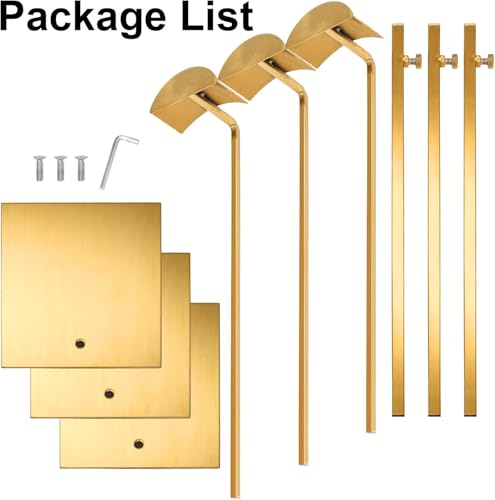 Hacaroa Gold Stainless Steel Purse Display Stand Set of 3 Adjustable Height Bag Racks