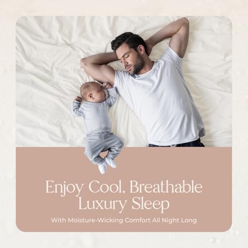 Organic Waterproof Mattress Protector Full Size - GOTS Certified Breathable & Quiet
