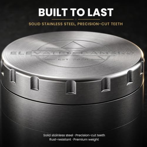 2.5-Inch Stainless Steel Spice & Herb Grinder with Magnetic Lid