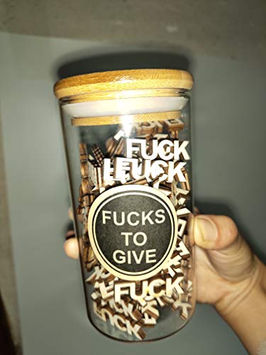 Langjitianya 13oz F**ks to Give Jar - Funny Gag Gift for Friends, Office
