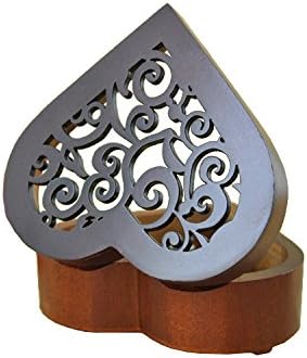 Heart Shape Vintage Wood Carved Music Box - Wind-Up Mechanism Gift for Christmas, Birthdays & Valentine's Day - 'Für Elise' Melody