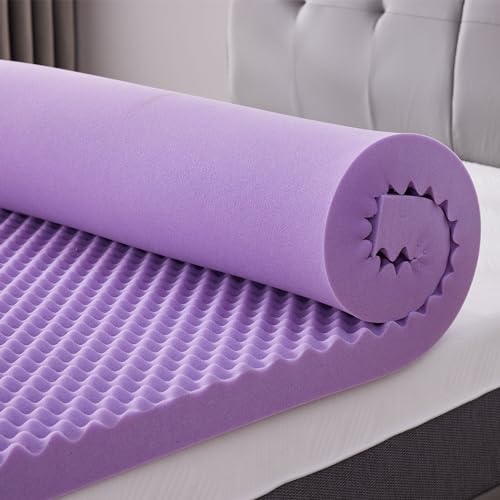 SINWEEK Full 1.5 Inch Egg Crate Cooling Gel Memory Foam Mattress Topper – Support & Breathability