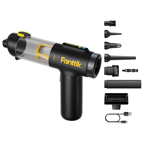 Cordless Handheld Car Vacuum Cleaner with LED Display, 16kPa Suction, 4-in-1 Dusting Tool