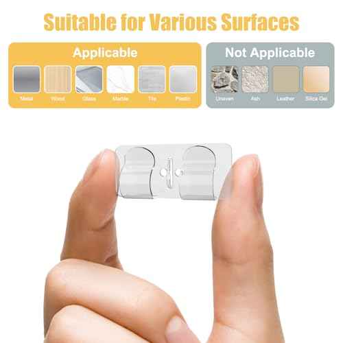 Brightown Christmas Light Clips, 30 Hooks for Outdoor String Lights and 35 Adhesive Strips, String Light Hooks for Indoor Outdoor String Lights Christmas Decor Wall Fireplace Ceiling