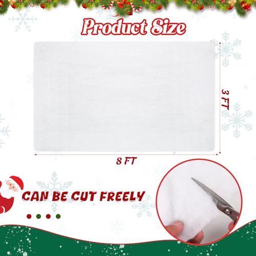 Artificial Snow Blanket 3 x 8 ft for Christmas Village & Table Runners