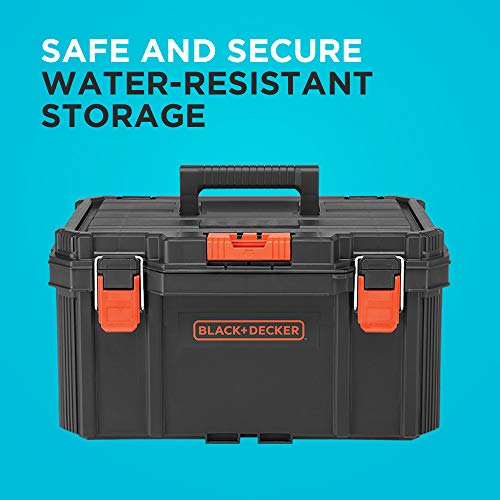 Stackable Tool Storage System - 3 Piece Set with Rolling Tote and Toolboxes