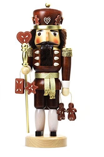 German Christmas Nutcracker Gingerbread King Handcrafted Wooden Decor - 15 Inch