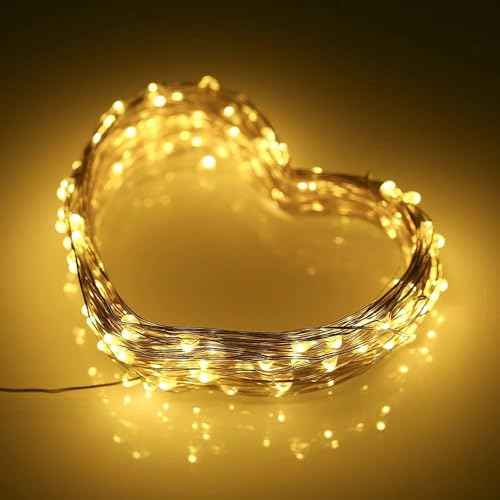 Ehome Fairy Lights USB Powered Fairy Lights Plug in 66ft 200 Led String Lights Decorative Lights for Bedroom Indoor Christmas Wedding Party Patio Window (Warm White)