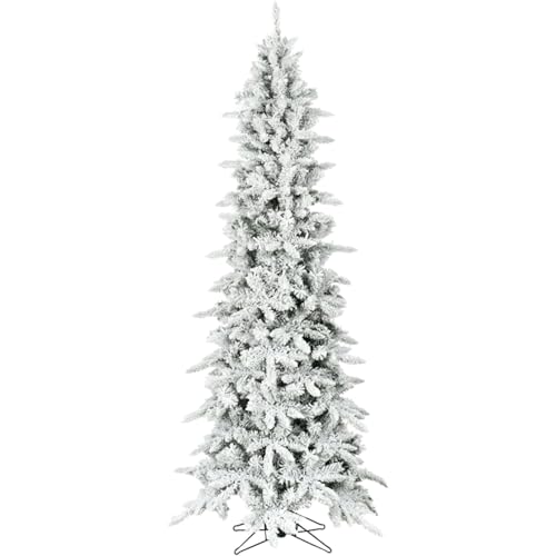 6.5-Ft Slim Mountain Pine Flocked Christmas Tree with Stand — Fraser Hill Farm