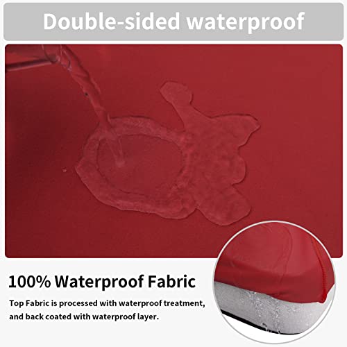 Easy-Going Waterproof 1-Piece Oversized Sofa Cushion Cover – Christmas Red (Variation: Oversized Sofa Cushion / Christmas Red)